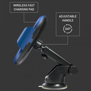 SZYSGSD Qi Wireless Car Charger for iPhone XS Max 8 Samsung S9 Quick Wireless Charging Charger Car Mount Mobile Phone Holder