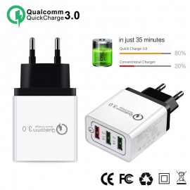 30W QC 3.0 Fast Quick Charger 3 Port USB Hub Wall Charger Adapter US EU Standard Plug r30