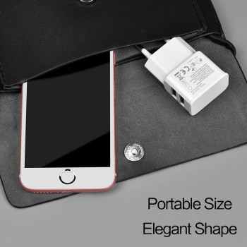 ZRSE 5V 2.4A EU Plug 2 Ports Dual USB Wall Charger Universal Mobile Phone Charger For iPhone Samsung Xiaom Travel Tablet Adapter