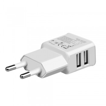 ZRSE 5V 2.4A EU Plug 2 Ports Dual USB Wall Charger Universal Mobile Phone Charger For iPhone Samsung Xiaom Travel Tablet Adapter