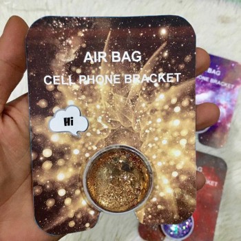 Universal mobile phone kickstand Dynamic quicksand air bag Phone Expanding Stand Finger Holder for phone ring 3D bling liquid