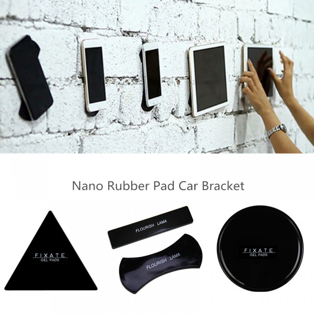 FLOURISH LAMA Nano Rubber Sticky Pad Anti-Slip Mat Gel Dash Car Mount Holder for Cell Phone Universal Sticker Car Phone Holder