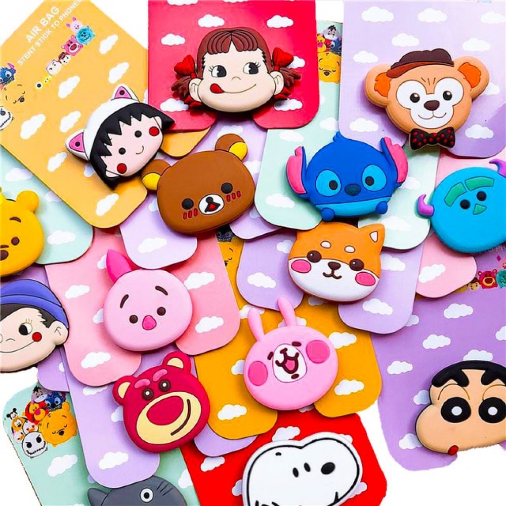 wholesale socket Universal mobile phone stretch bracket Cartoon air bag Phone Expanding phone Stand Finger car phone Holder