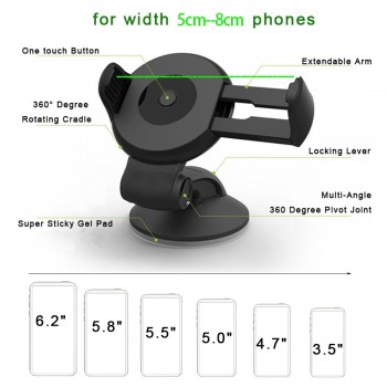 For Huawei p20 p10 p9 p8 lite pro honor 10 9 8 7 y6 2017 Car Phone Holder Universal Car Holder Stand soporte para telefon tutucu