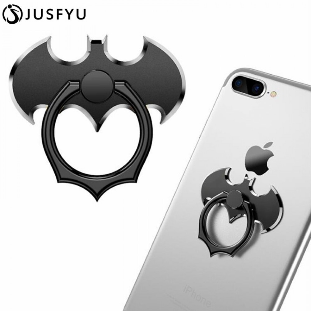 Luxury Batman Aluminum Metal Universal Finger Ring Smartphone Mobile Cell Phone Hand Desk Stand For iPhone 6 Xiaomi mi8 Holder