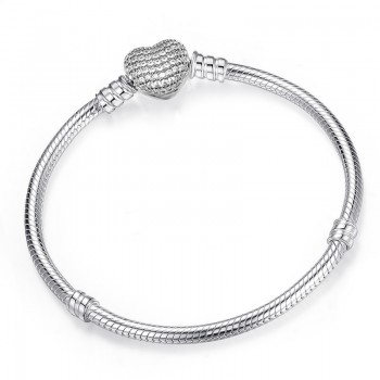 TOGORY Dropshipping Authentic Silver Plated Snake Chain DIY Charm Bracelet amp; Bangle DIY Fine Bracelet Jewelry for Women Gift