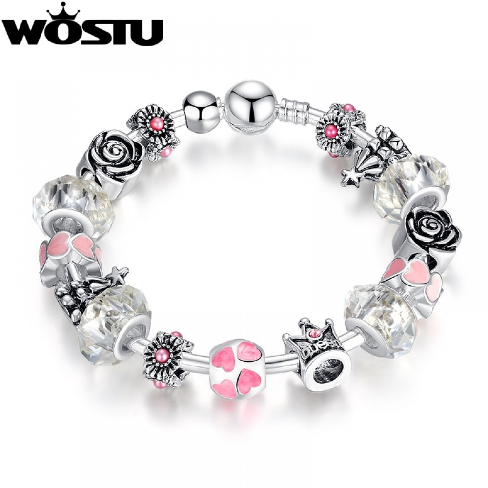 Aliexpress HOT Sale  Silver Charm Bracelet amp; Bangle  Fit Original Bracelet for Women European Jewelry Birthday Gift XCH3072