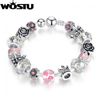 Aliexpress HOT Sale  Silver Charm Bracelet amp; Bangle  Fit Original Bracelet for Women European Jewelry Birthday Gift XCH3072