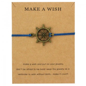Confidence is Key Lock Rope Chain Adjustable Bracelets Fish Hook Sailing Charms Women Men Unisex Jewelry Lovers Christmas Gift