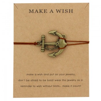 Confidence is Key Lock Rope Chain Adjustable Bracelets Fish Hook Sailing Charms Women Men Unisex Jewelry Lovers Christmas Gift