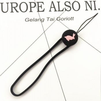 Cartoon silicone pendant anti-fall Cute Universal Mobile Phone Rope hand Strap long Lanyard Strap lovely rabbit