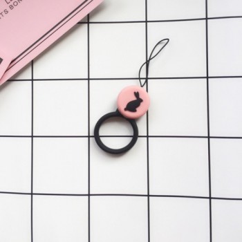 Cartoon silicone pendant anti-fall Cute Universal Mobile Phone Rope hand Strap long Lanyard Strap lovely rabbit