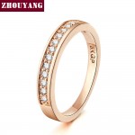 ZHOUYANG Wedding Ring For Women Lover Classic Micro-inserts Cubic Zirconia Wedding Engagement Ring Rose Gold Color Jewelry R062
