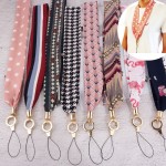 Fashion Flamingo Neck Strap Chiffon Wide Choker Lanyard for keys ID Card Gym Mobile Phone Straps USB badge holder DIY Hang Rope
