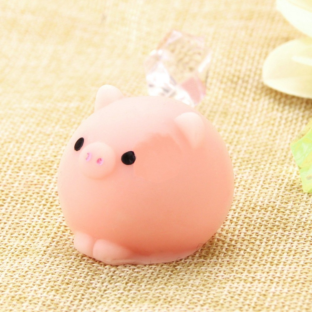 Funny Cartoon Squishy Pink Pig Mochi Slow Rising Soft Squeeze Phone Straps Accessories Fun Joke Toy Gift Cute