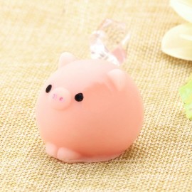 Funny Cartoon Squishy Pink Pig Mochi Slow Rising Soft Squeeze Phone Straps Accessories Fun Joke Toy Gift Cute