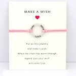 Dance Faith Hope Love Antique Silver Charm Card Adjustable Bracelets Bangles Women Men Girls Girl Friendship Christmas Gift