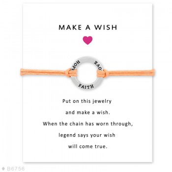 Dance Faith Hope Love Antique Silver Charm Card Adjustable Bracelets Bangles Women Men Girls Girl Friendship Christmas Gift