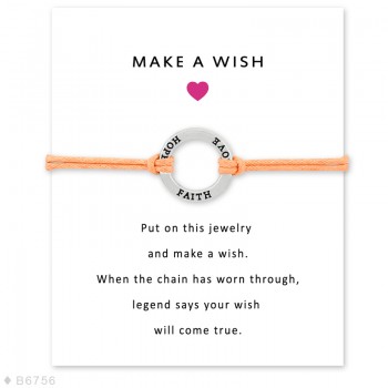 Dance Faith Hope Love Antique Silver Charm Card Adjustable Bracelets Bangles Women Men Girls Girl Friendship Christmas Gift