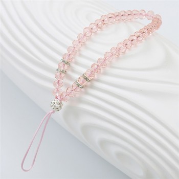 Universal Phone Strap Fashion Sling Lanyard Crystal Pearl Hanging Portable Mobile Phone Case Rope Card pack Rope For iPhone