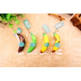 Kuutti Squishy Random 1 pc Mini 4 Designs Authentic Cute Kawaii Fruit Banana Soft Toy Phone Strap with tag Free Shipping
