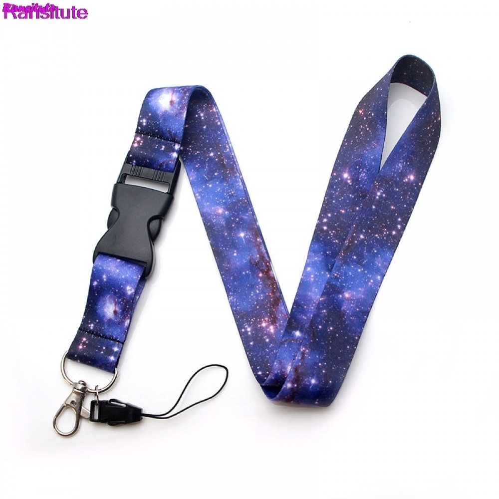 Ransitute starry colorful mobile phone strap neck lanyard key ID card mobile phone USB bracket lanyard ribbon