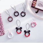 Kawaii Cartoon Flower Phone Strap Silicone Pendant Mobile Phone Ring Straps For iPhone Smart Phone Lanyard For Keys Card
