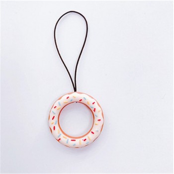 Kawaii Cartoon Flower Phone Strap Silicone Pendant Mobile Phone Ring Straps For iPhone Smart Phone Lanyard For Keys Card
