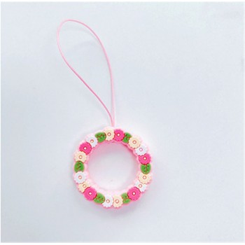 Kawaii Cartoon Flower Phone Strap Silicone Pendant Mobile Phone Ring Straps For iPhone Smart Phone Lanyard For Keys Card