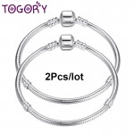 TOGORY 2Pcs /lot 17cm-21cm Basic Chain With Snake Clasp fit Charm Fine Bracelets amp; Necklaces Fashion Jewelry