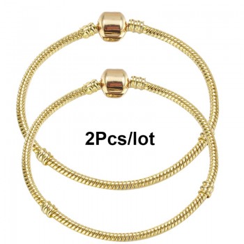 TOGORY 2Pcs /lot 17cm-21cm Basic Chain With Snake Clasp fit Charm Fine Bracelets amp; Necklaces Fashion Jewelry