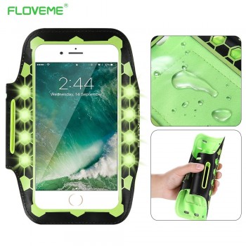 FLOVEME Universal 4.7 Inch LED Flash Light Sport Arm Band Case For iPhone 7 6 6s Pouch Running Armband Brassard Capa Accessories