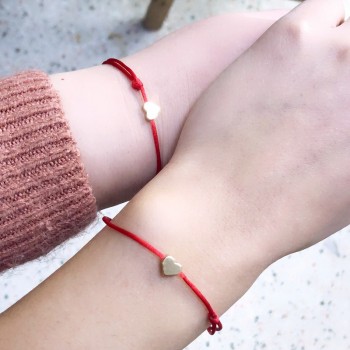 VEKNO Gold Color Heart Bracelet Silver Handmade Jewelry Multicolor Rope Adjustable String Lucky Bracelet For Women Children