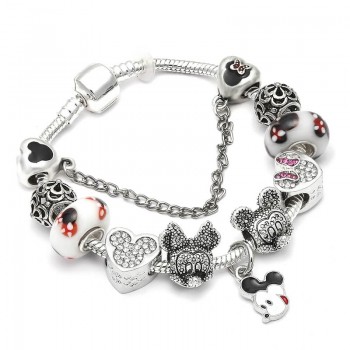 Vintage Silver Color Charm Bracelet with Tree of life Pendant amp; Gold Crystal Ball Brand Bracelet Dropshipping