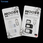 100sets 4in1 Noosy Nano Sim Card Adapter + Micro Sim cards adapter + Standard SIM Card Adapter With Eject pin For Iphone samsung