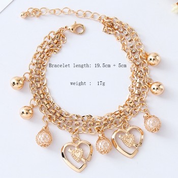 Luxury Blue Crystal Bracelet For Wedding Silver Bracelet Rhinestone Charm Women Bangles Jewelry Pulseira Feminina BR520