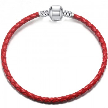 TOGORY Dropshipping 9 Colours Leather Chain Charm Bracelets with DIY Fine Bracelet for Women Gift