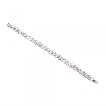 DIEZI Exquisite Luxury Roman Crystal Bracelet For Women Wedding Gift Korean Rose Gold Silver Chain Bracelets Bangles Jewelry