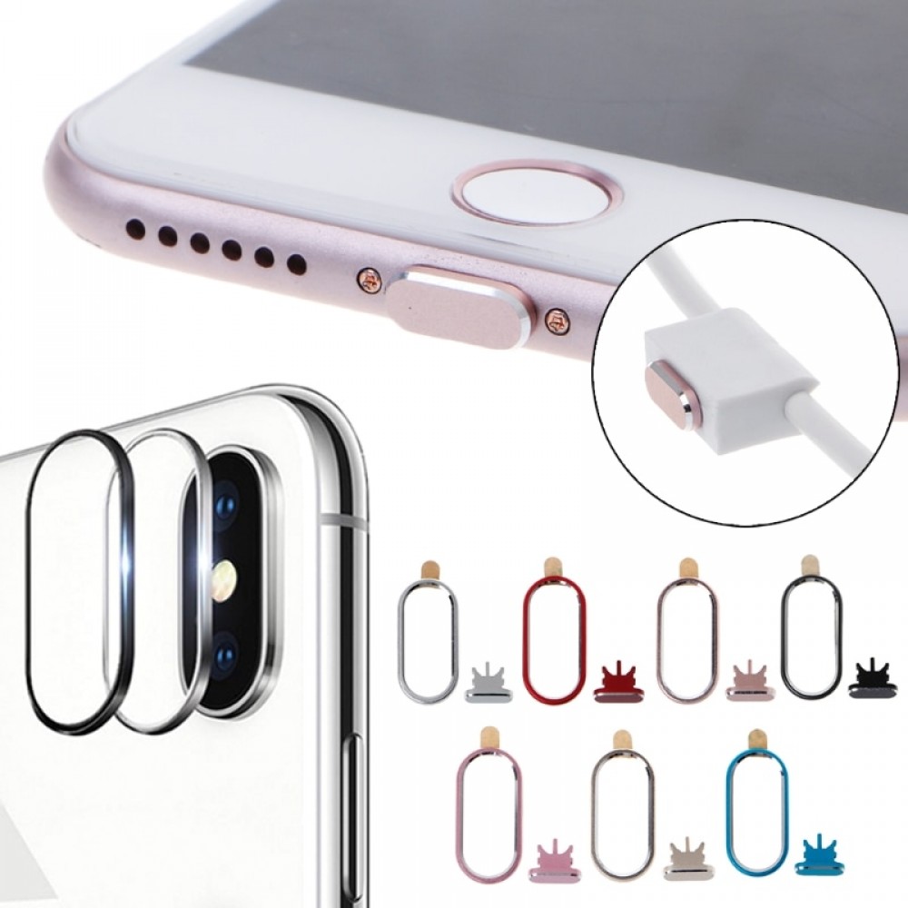 Smart Phone Back Camera Lens Protective Cover Guard Circle Dust Plug For iPhone