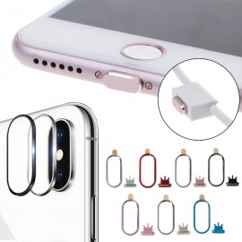 Smart Phone Back Camera Lens Protective Cover Guard Circle Dust Plug For iPhone