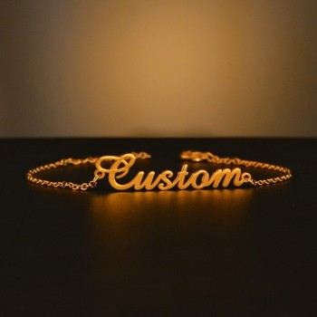 Send after Personalized Custom Name Bracelet For Women Stainless Steel Charms Handmade Engraved Handwriting Love Bangle Gift