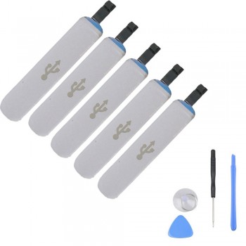 5x USB Charger Port Cover Charge For Samsung Galaxy S5 SV i9600 G900V+Tools