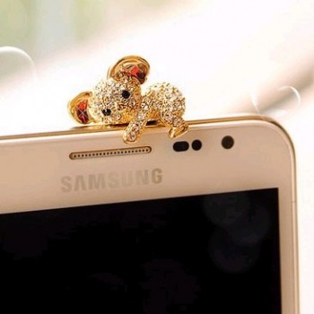 Koala Hot Sales Cute Dust Plug 3.5mm Headphones Gadgets Stubs For Iphone 6 5s For Samsung S7 xiaomi Universal Push-button phones