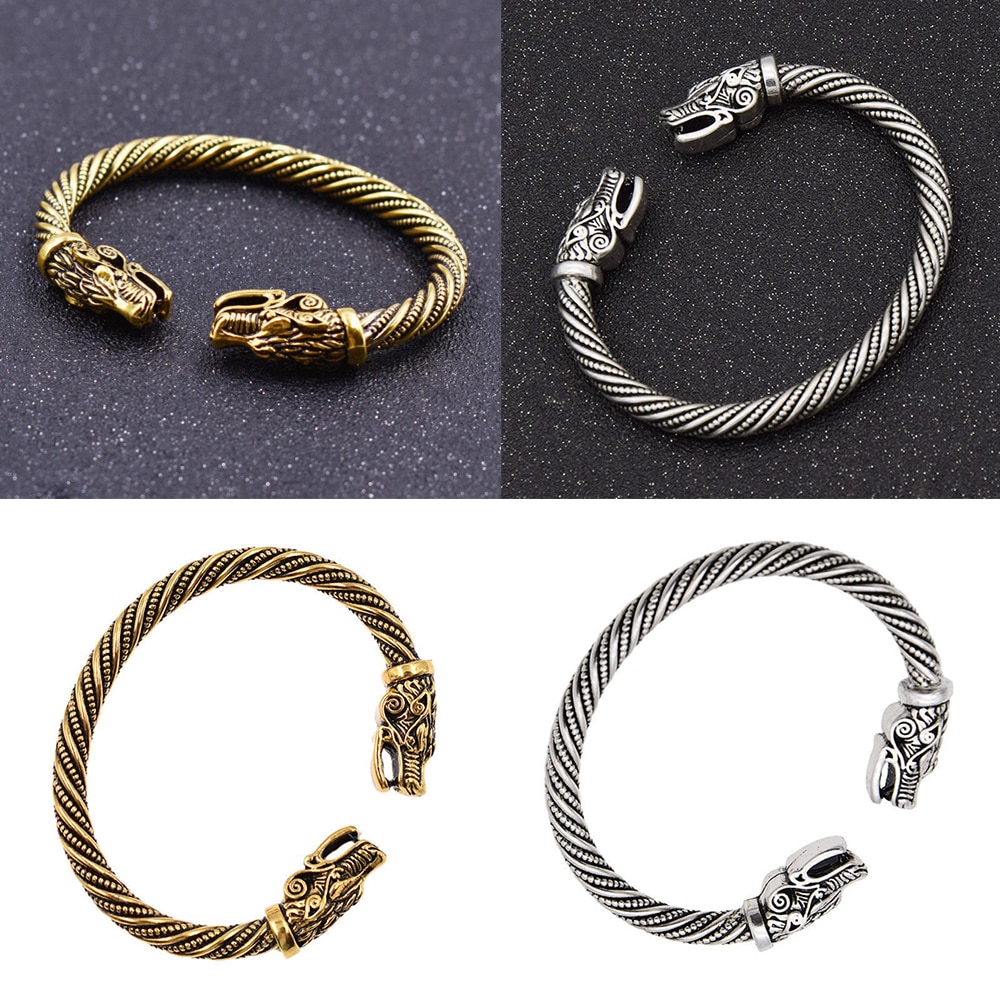 Fatpig Indian Teen Wolf Head Bracelet Jewelry Fashion Accessories Viking Bracelet Men Wristband Cuff Bracelets For Women Bangles