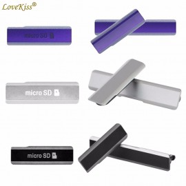 Z1 L39 Micro SD USB Charging Port Slot DustProof Cover For Sony Xperia Z1 L39h Honami C6902 C6903 Dust Plug SIM Card Case Bumper