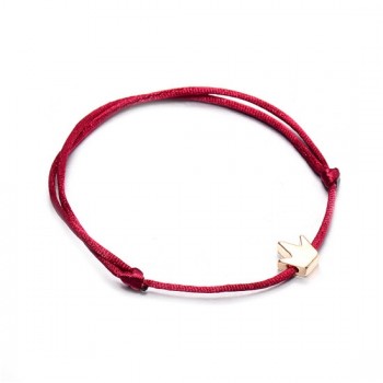 VEKNO Lucky Crown Heart Bracelet For Women Men Multicolor Rope Adjustable String Bracelet DIY Handmade Family Friendship Gift