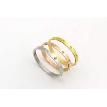 Beautiful Lovers Bracelets Woman Bracelets Stainless Steel Bangles and Bangles Cubic Zirconia Golden Woman Jewelry Gifts