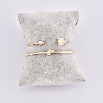 2PCS Vintage Gold Color Tie Knot Bracelet Bangles Simple Twist Cuff Open Bangles For Women Indian Jewelry Costume Jewellery 2018