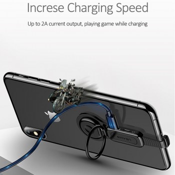 for Lighting Dual Adapter amp; Ring Holder USAMS 3.5mm Audioamp;charger Adjust Phone Holder fast charging for iPhone iOS Adapter OTG