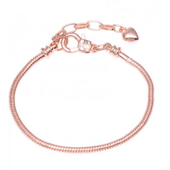BAOPON High Quality Vintage Silver Plated Charm Bracelet European Style Snake Chain Fit DIY Fine Bracelets For Women Jewelry